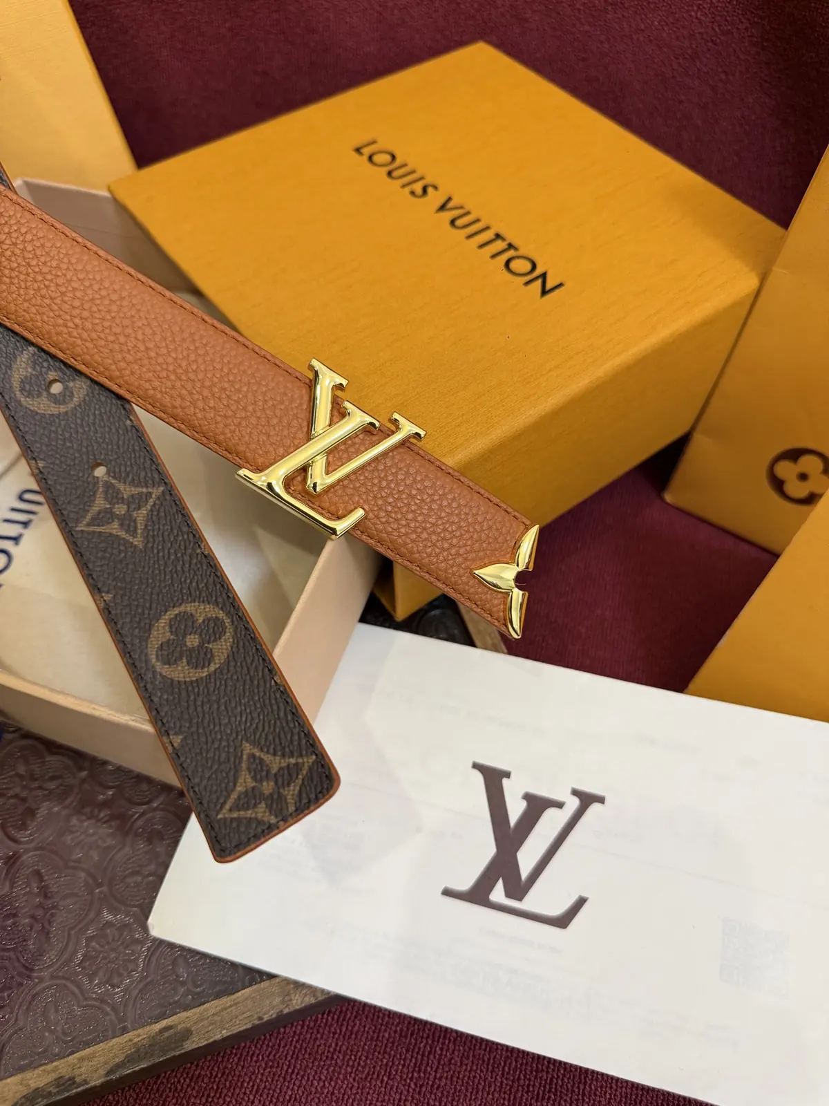 LV Style Gold Leather Women's Belt Lookbook Reference image 4
