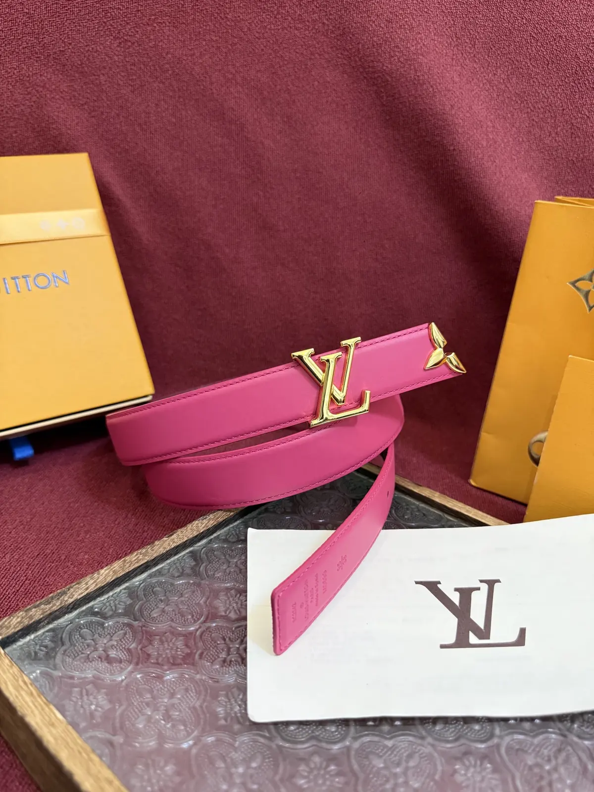 LV Style Gold Leather Women's Belt Lookbook Reference image 1
