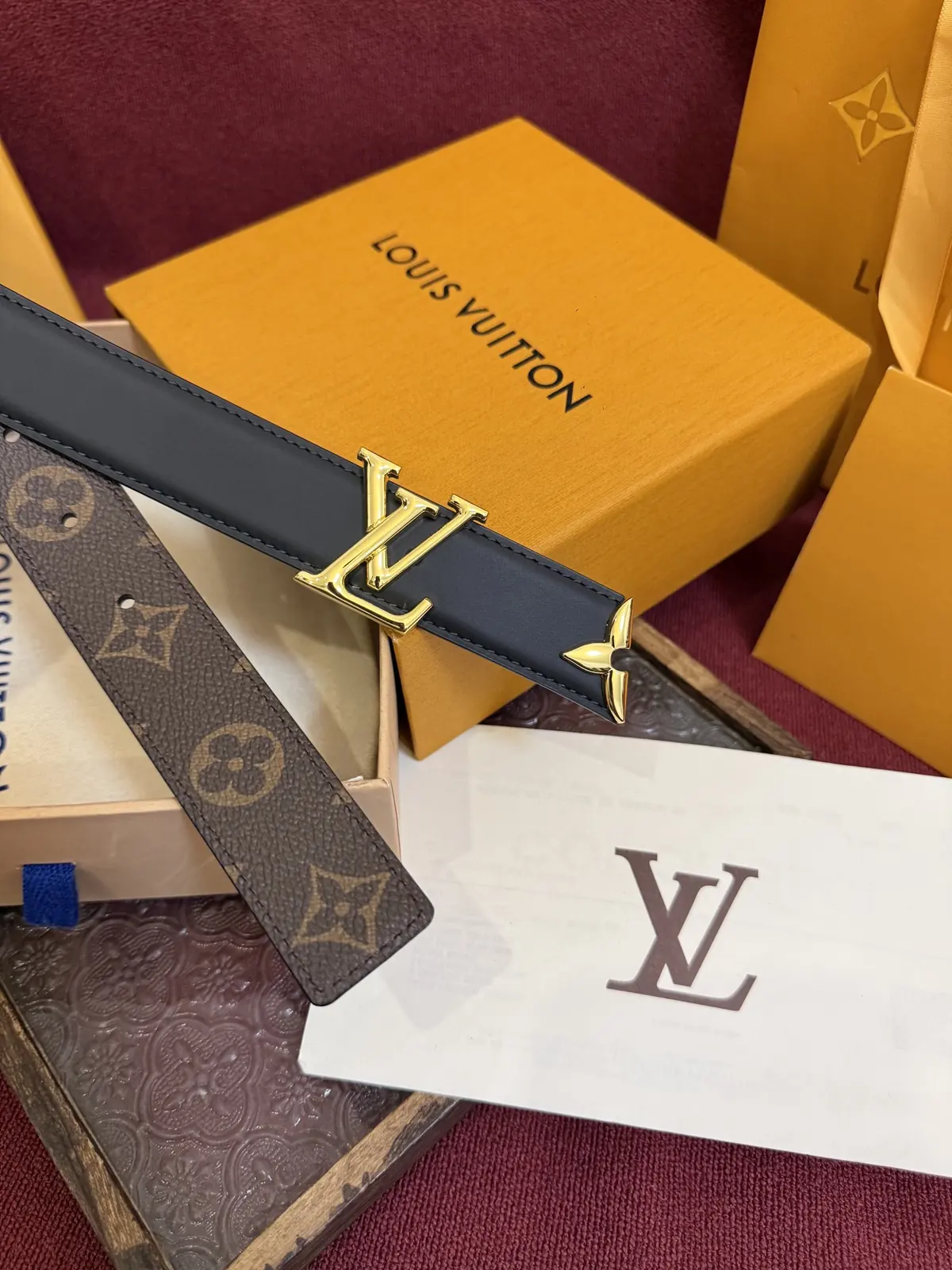 LV Style Gold Leather Women's Belt Lookbook Reference image 4