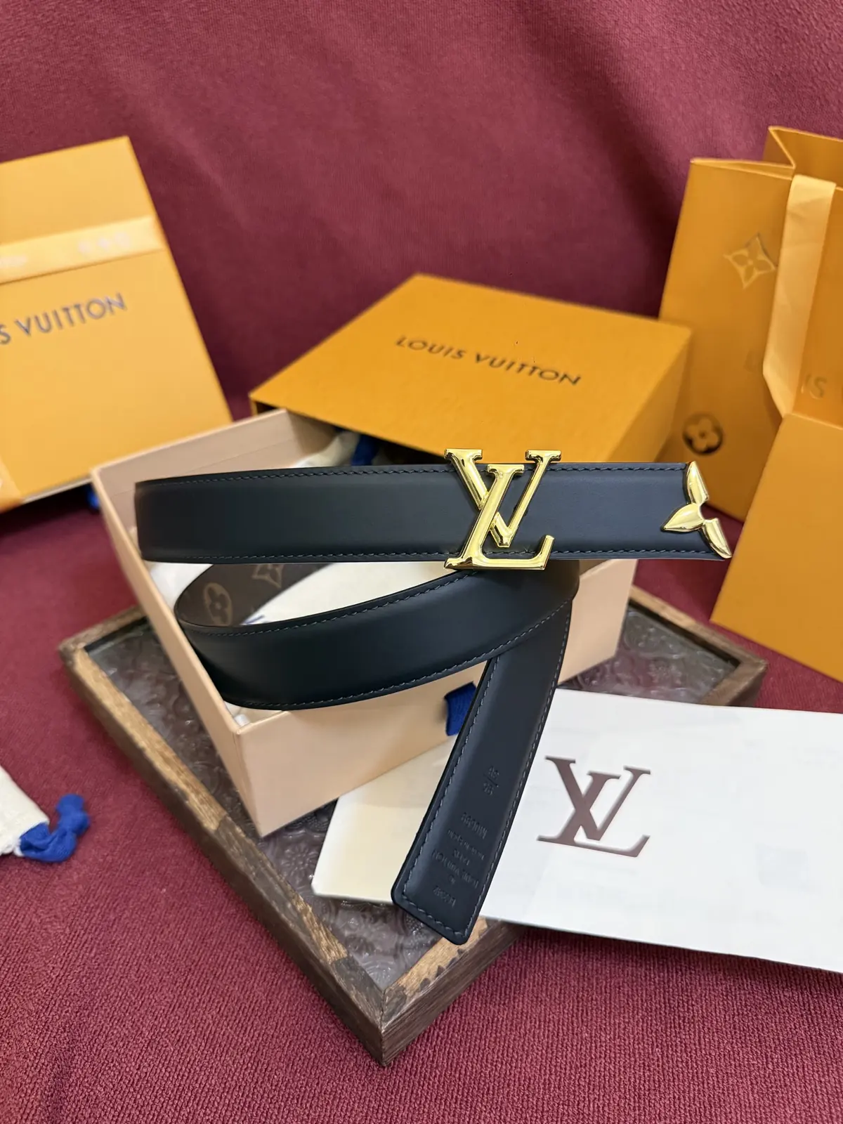 LV Style Gold Leather Women's Belt Lookbook Reference image 6