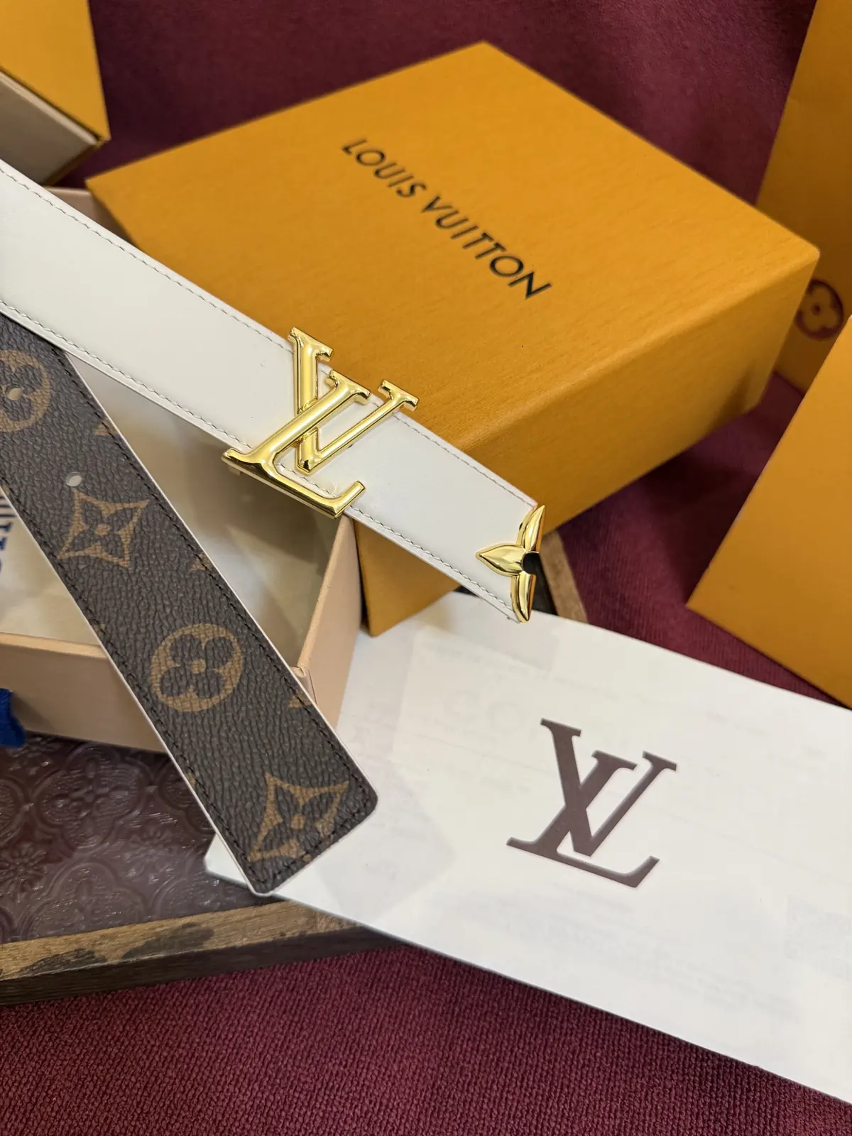LV Style Gold Leather Women's Belt Lookbook Reference image 4