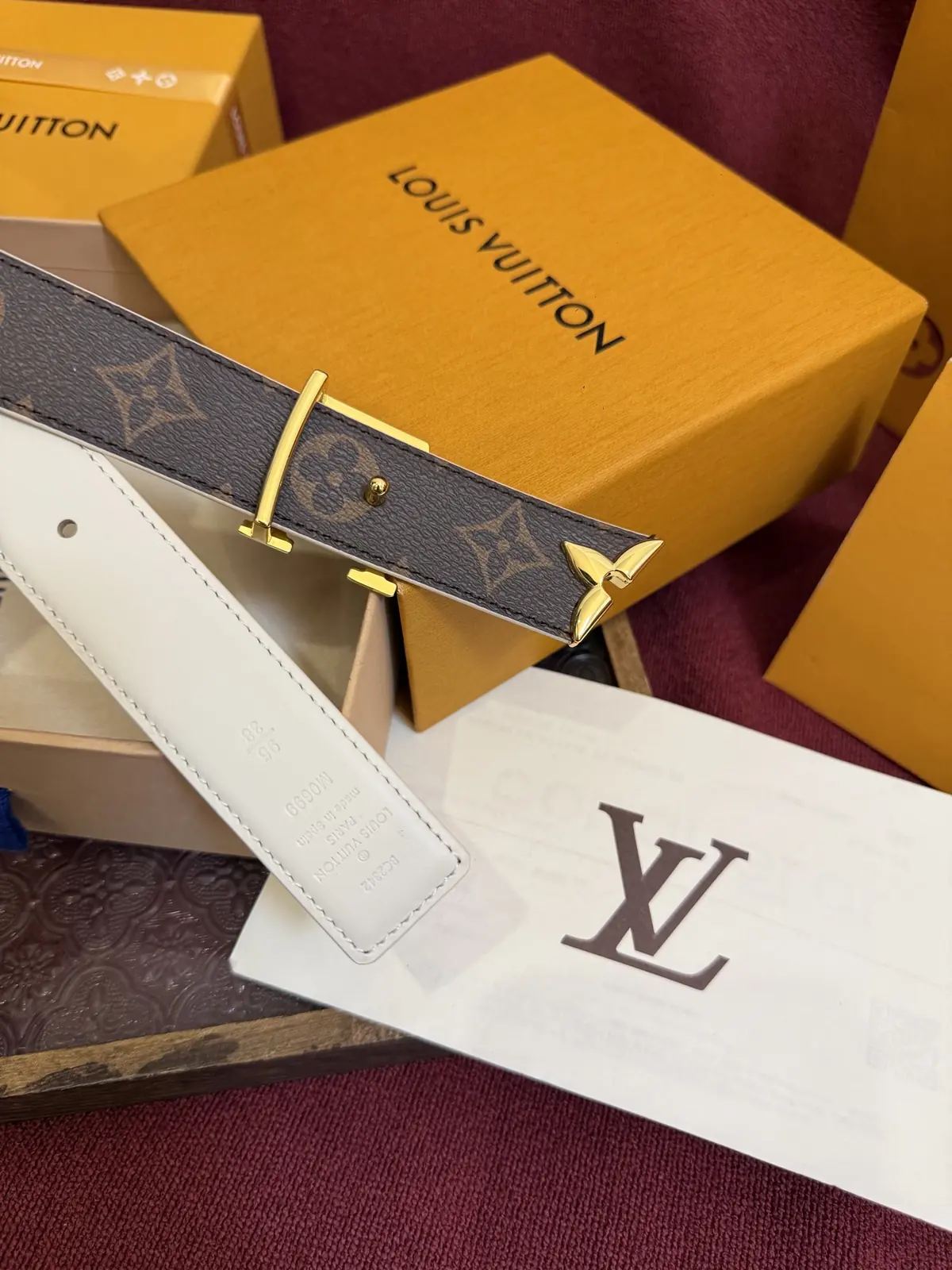 LV Style Gold Leather Women's Belt Lookbook Reference image 5
