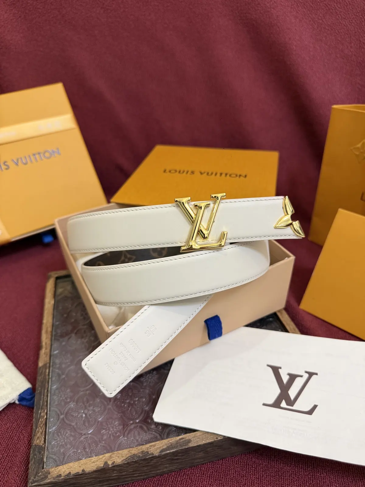 LV Style Gold Leather Women's Belt Lookbook Reference image 6
