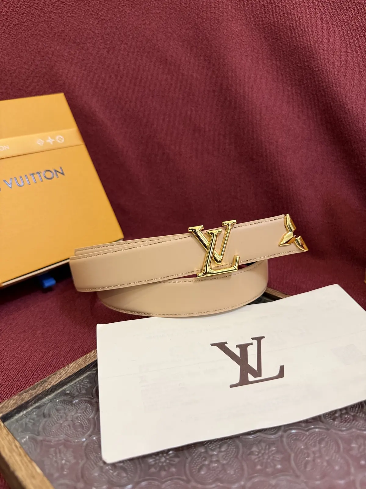 LV Style Gold Leather Women's Belt Lookbook Reference image 1