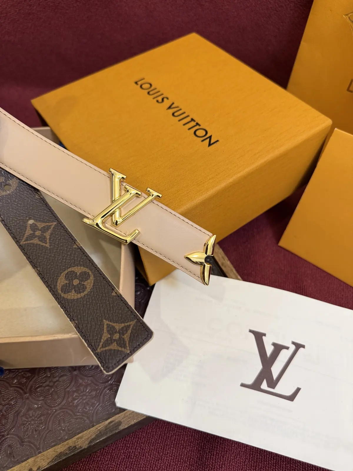 LV Style Gold Leather Women's Belt Lookbook Reference image 4