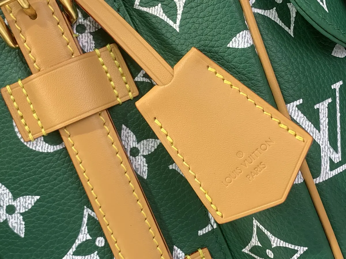 LV Style Green Leather Backpack Lookbook Reference image 6