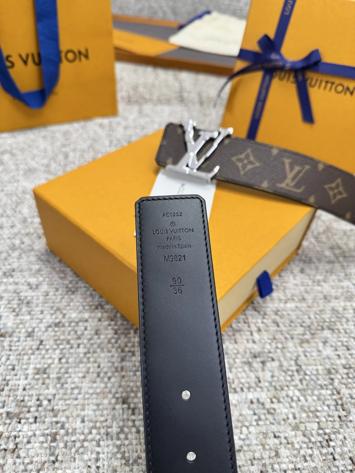 LV Style Leather Men's Belts Lookbook Reference image 6