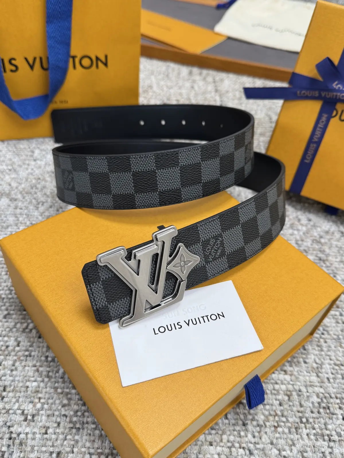 LV Style Leather Men's Belts Lookbook Reference image 1
