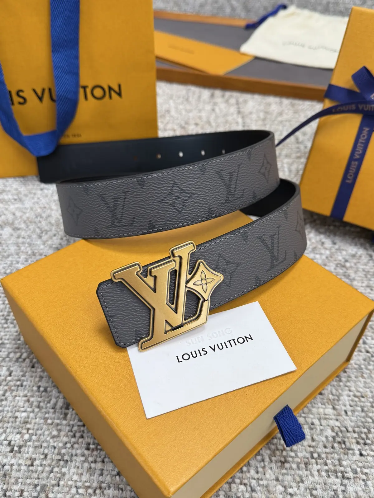 LV Style Leather Men's Belts Lookbook Reference image 1