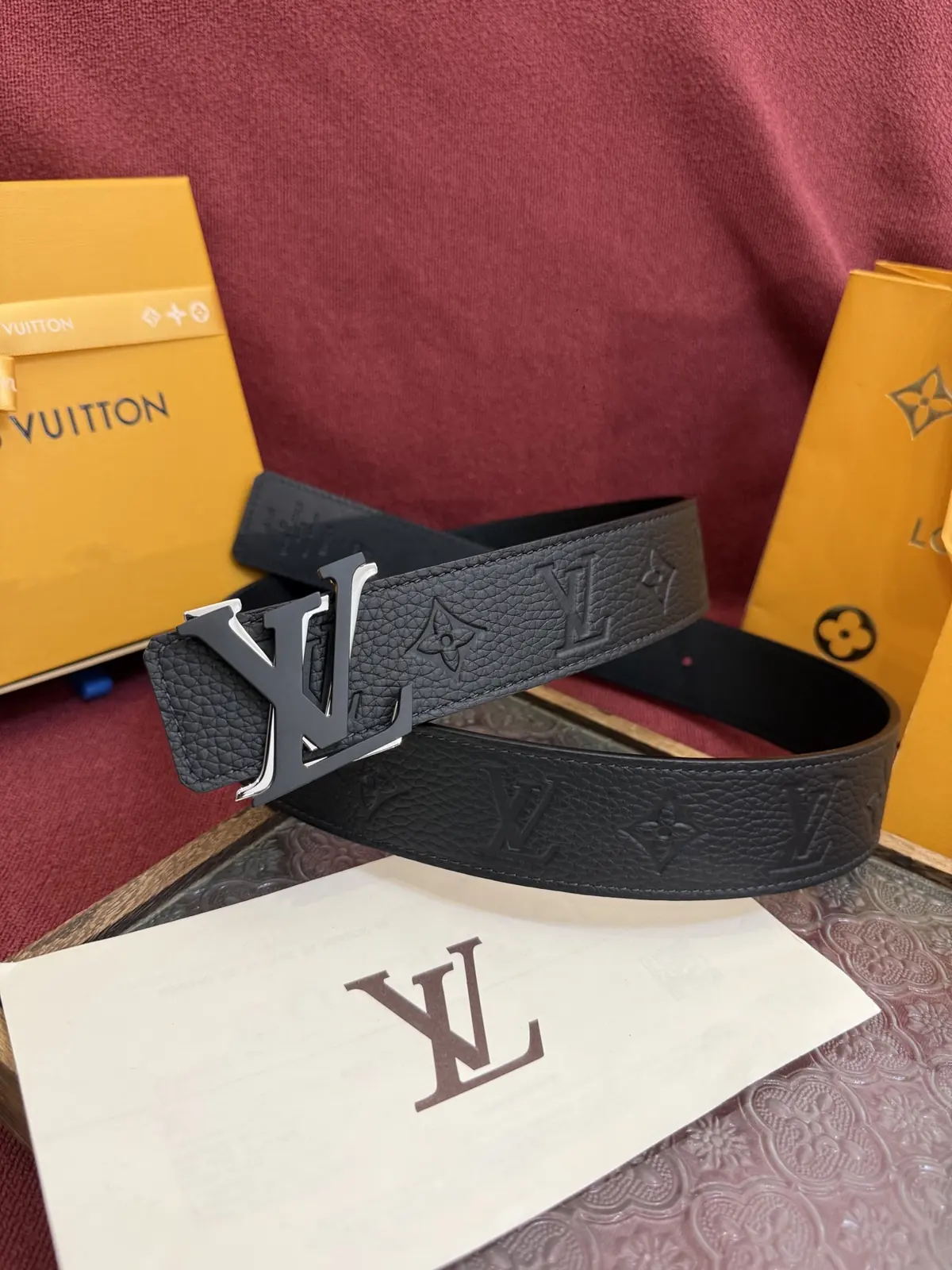LV Style Leather Men's Belt Lookbook Reference image 1