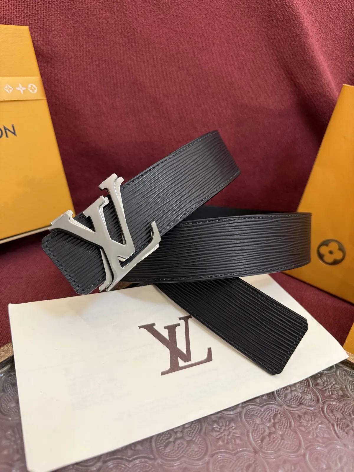LV Style Leather Men's Belt Lookbook Reference image 1