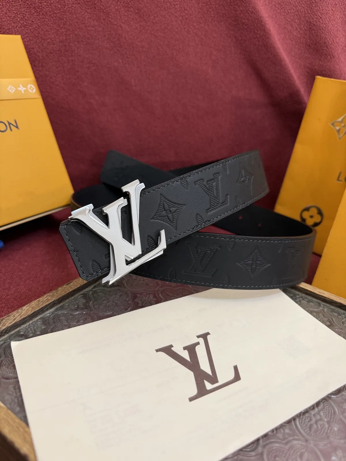 LV Style Leather Men's Belt Lookbook Reference image 1