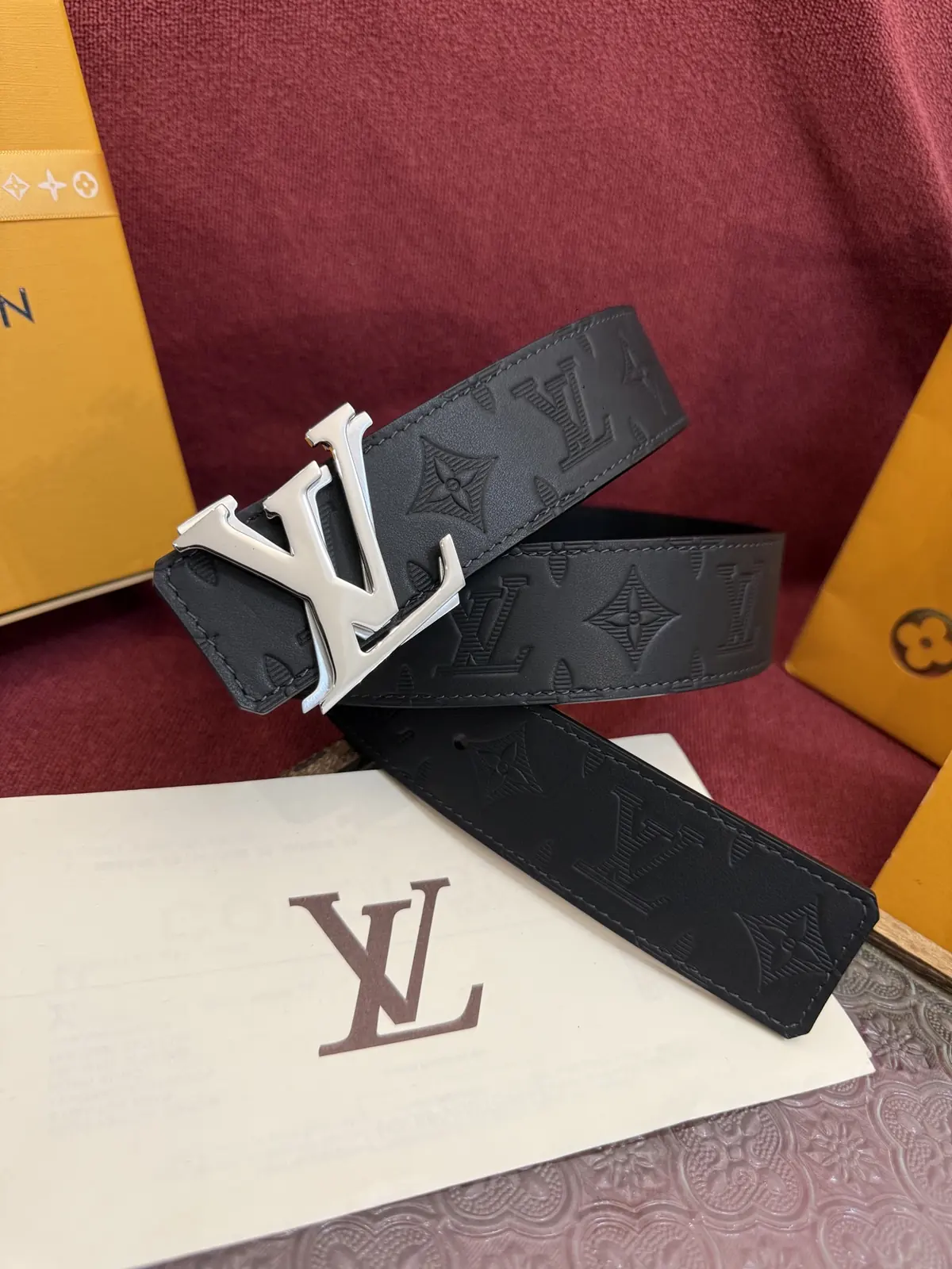 LV Style Leather Men's Belt Lookbook Reference image 2