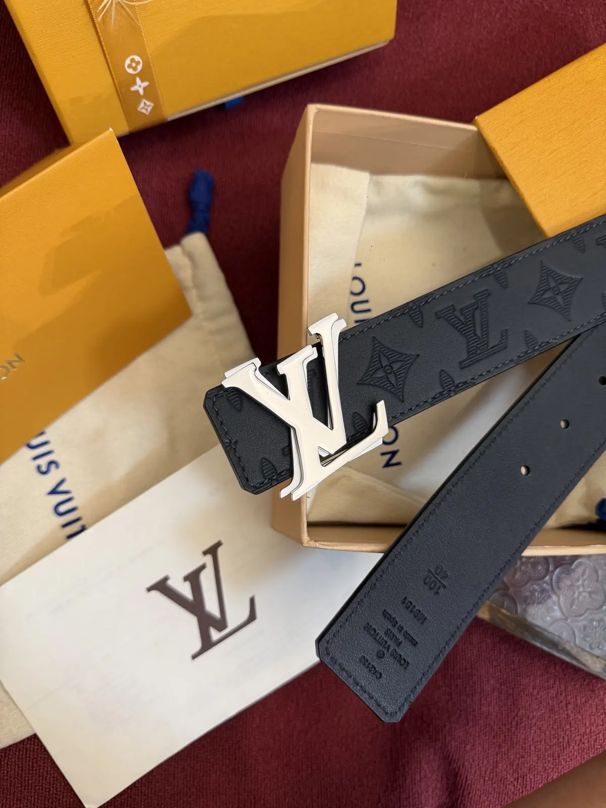 LV Style Leather Men's Belt Lookbook Reference image 3