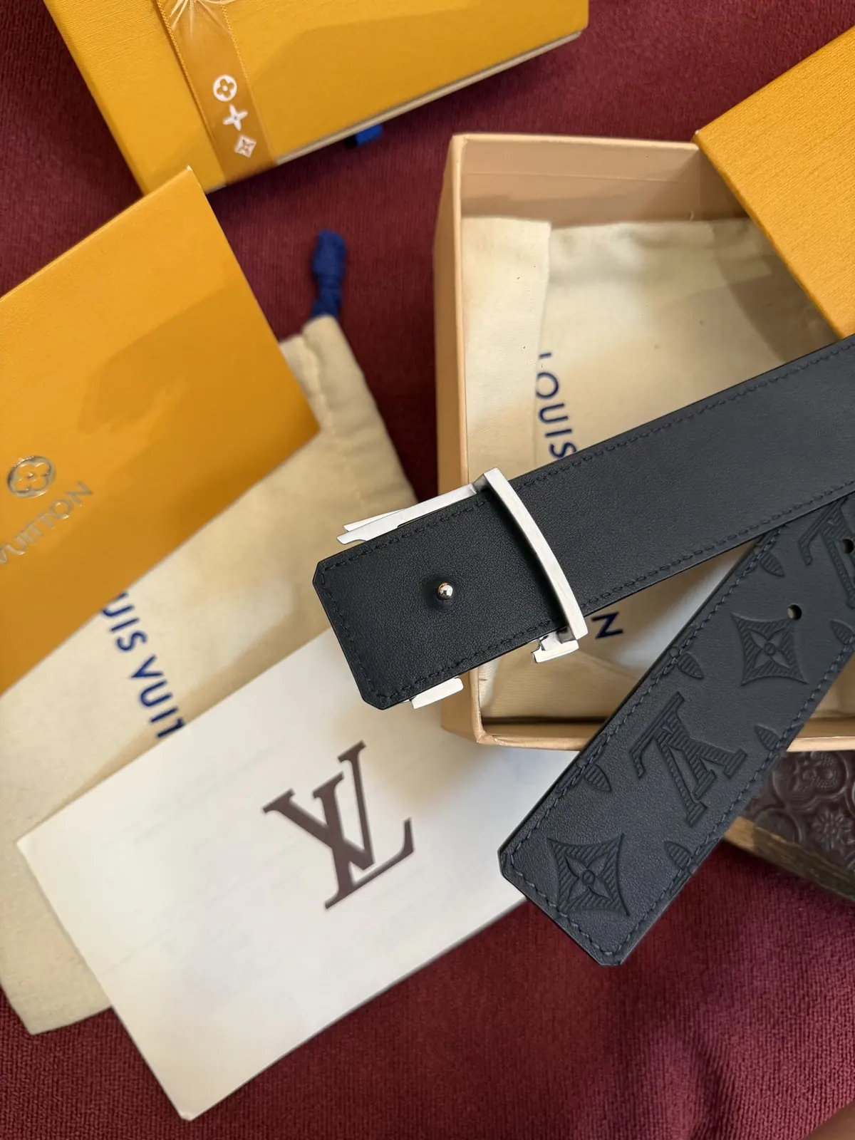 LV Style Leather Men's Belt Lookbook Reference image 4