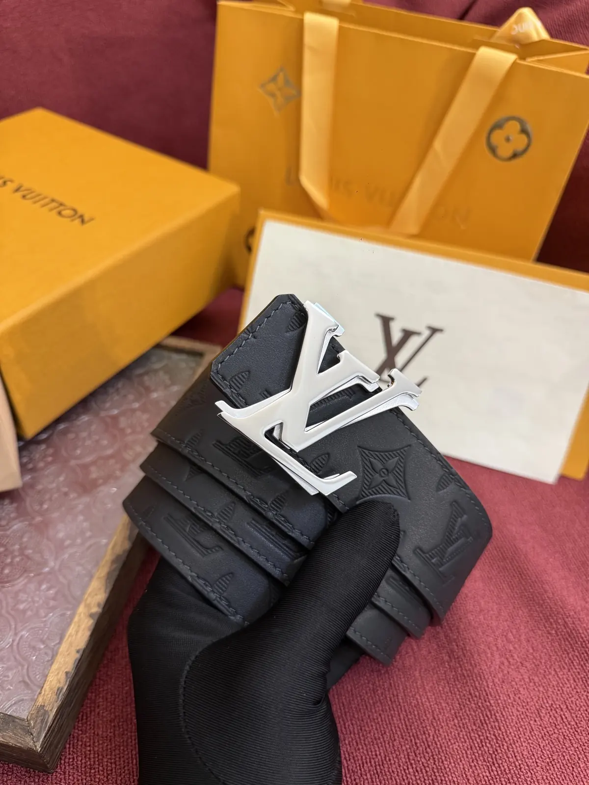 LV Style Leather Men's Belt Lookbook Reference image 6