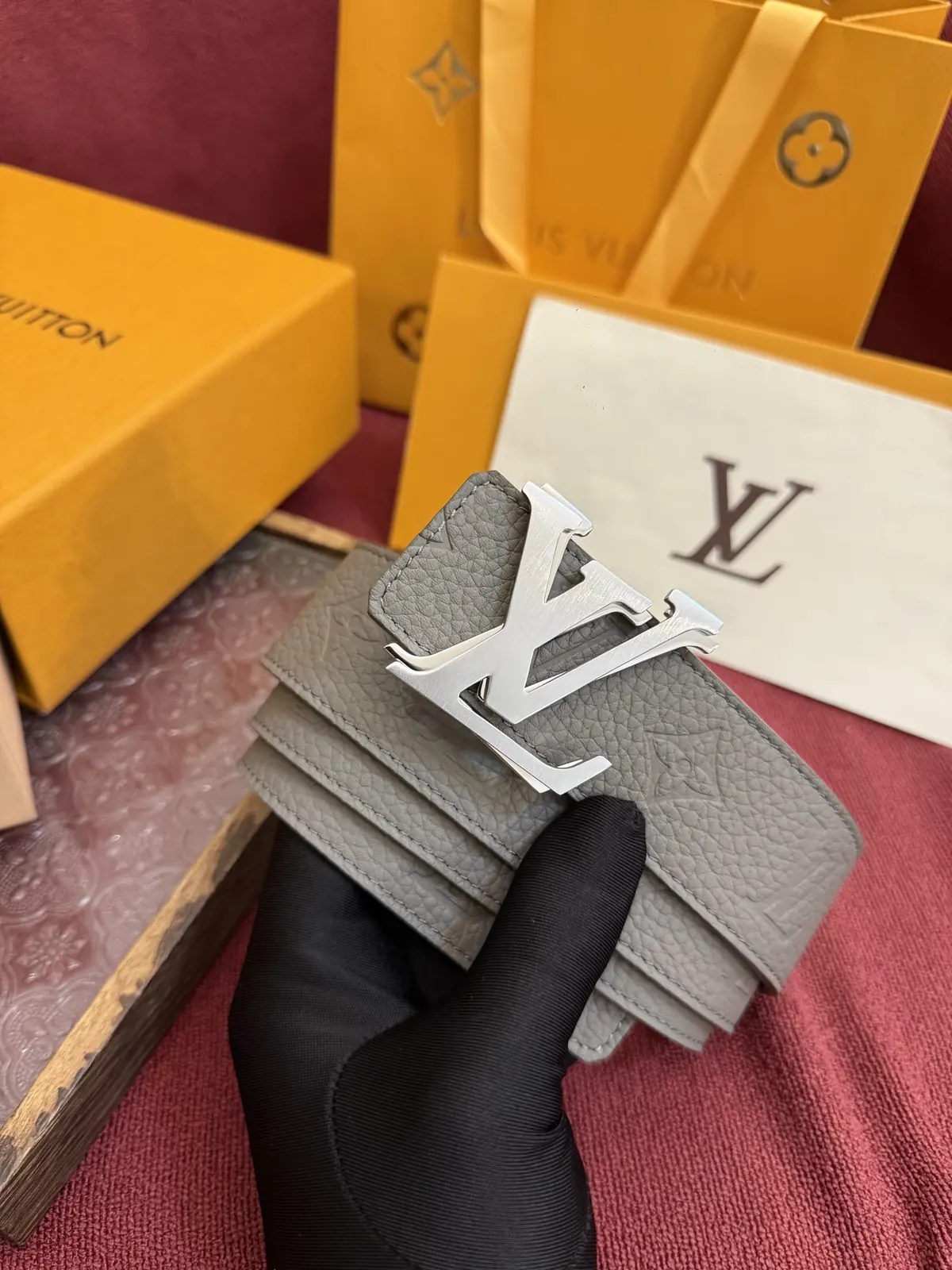 LV Style Leather Men's Belt Lookbook Reference image 6