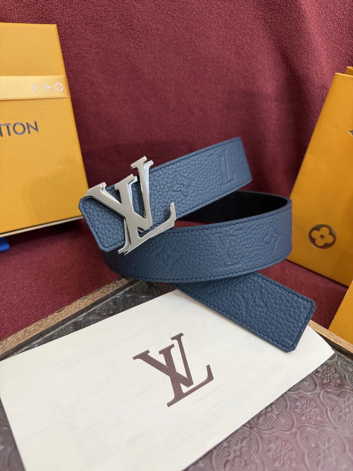 LV Style Leather Men's Belt Lookbook Reference image 1