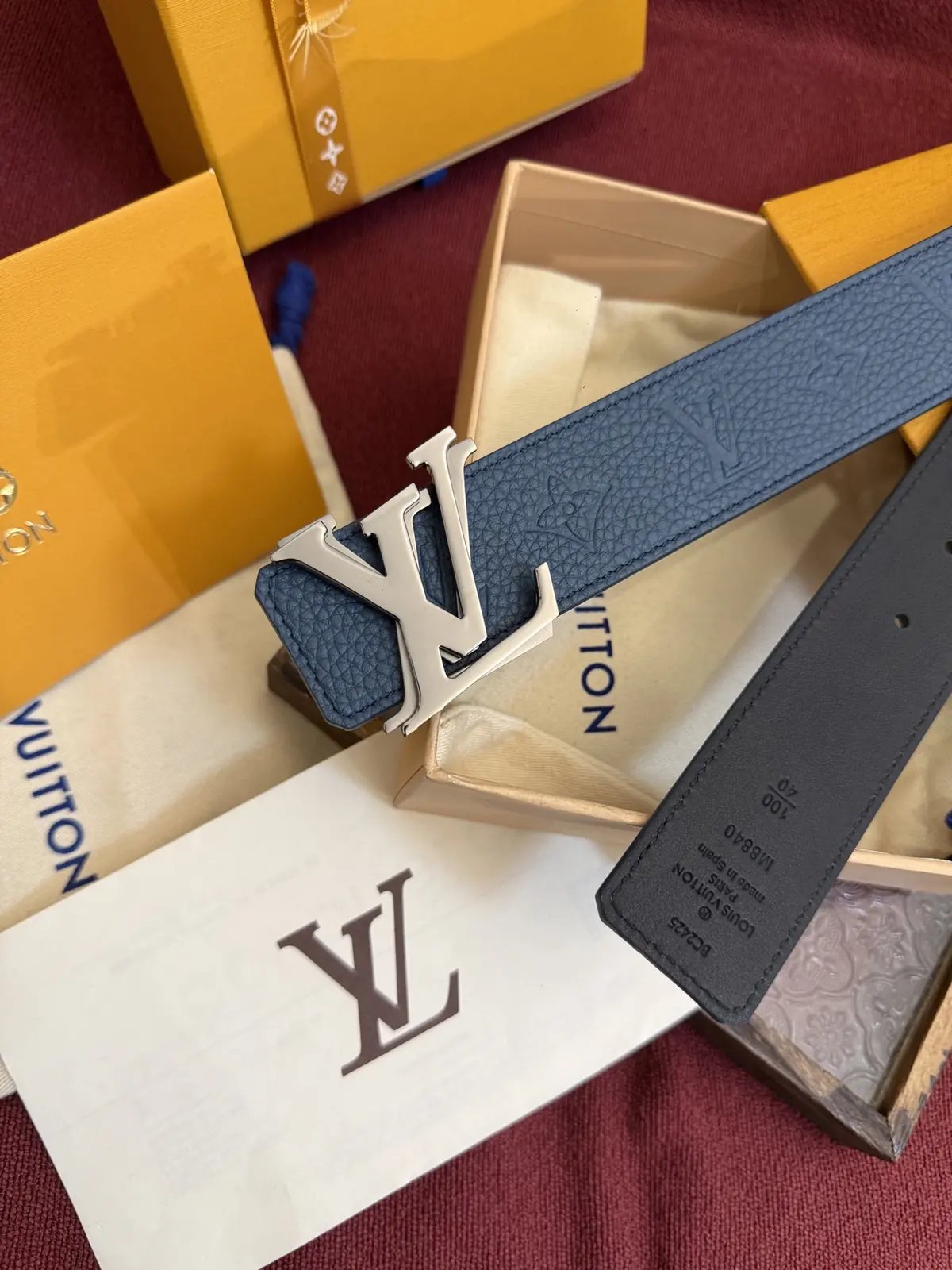 LV Style Leather Men's Belt Lookbook Reference image 3