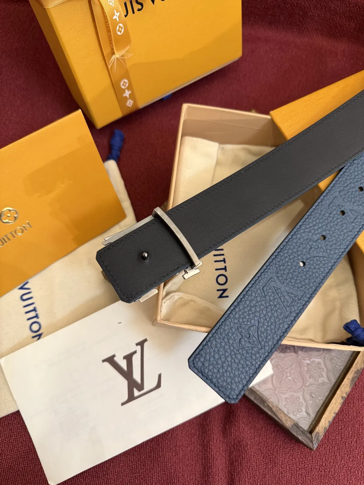 LV Style Leather Men's Belt Lookbook Reference image 4