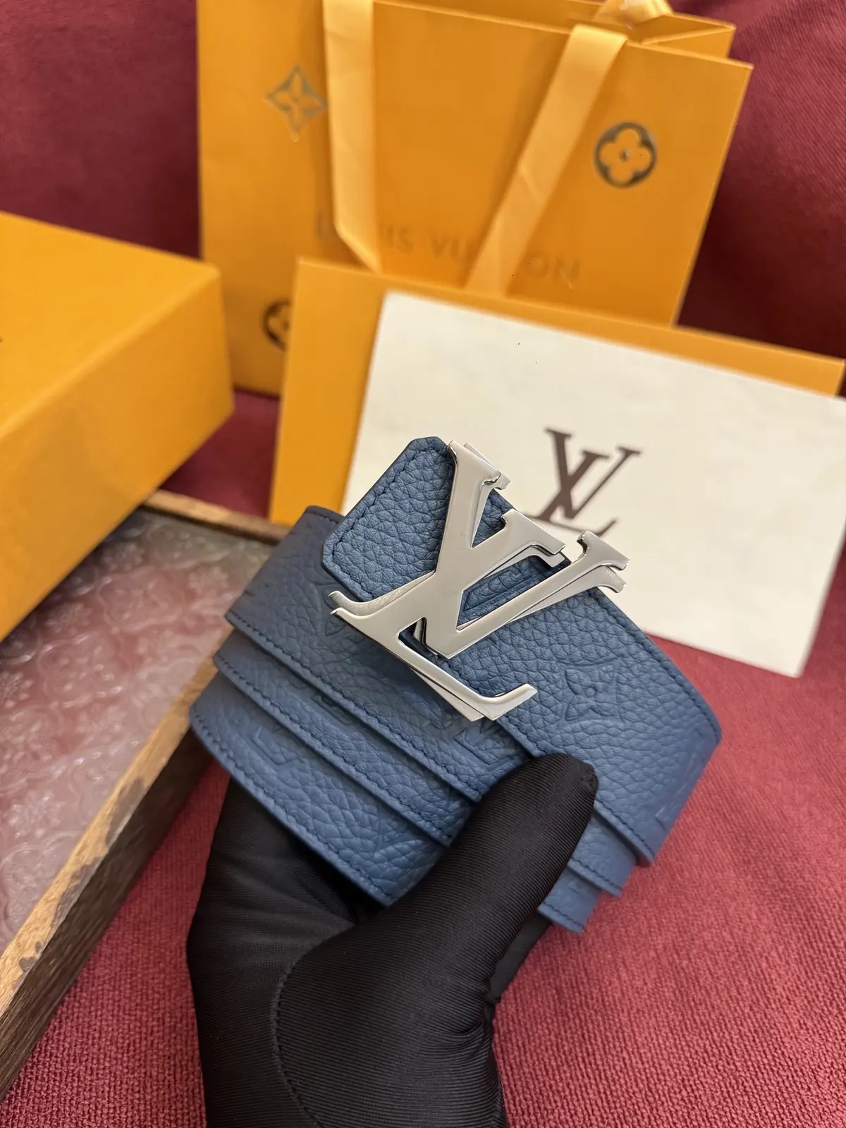 LV Style Leather Men's Belt Lookbook Reference image 6