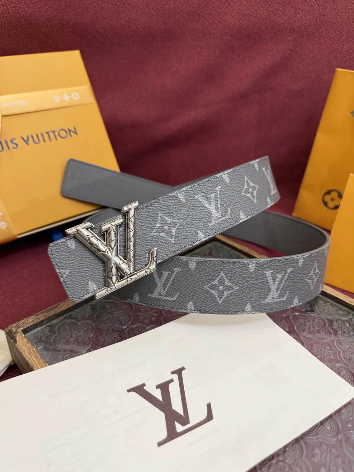 LV Style Leather Men's Belt Lookbook Reference image 2