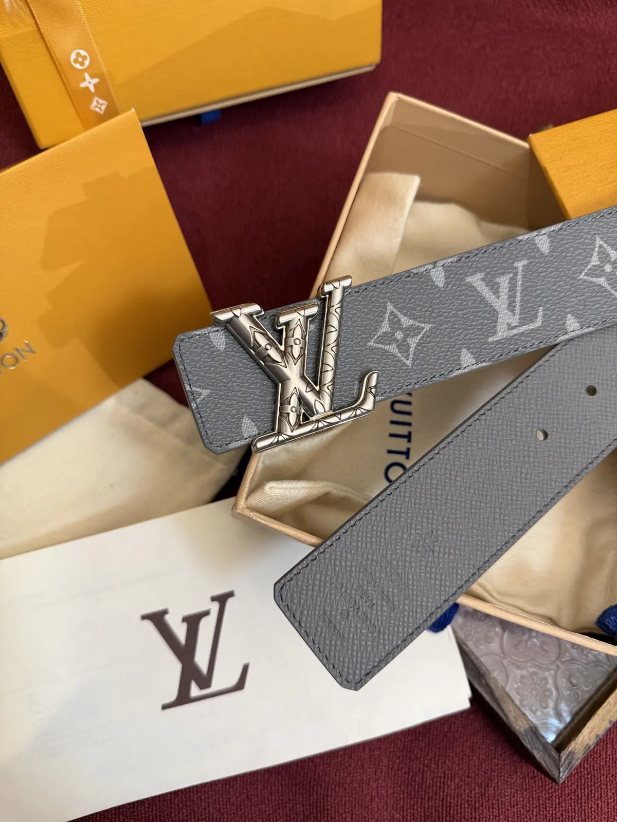 LV Style Leather Men's Belt Lookbook Reference image 3