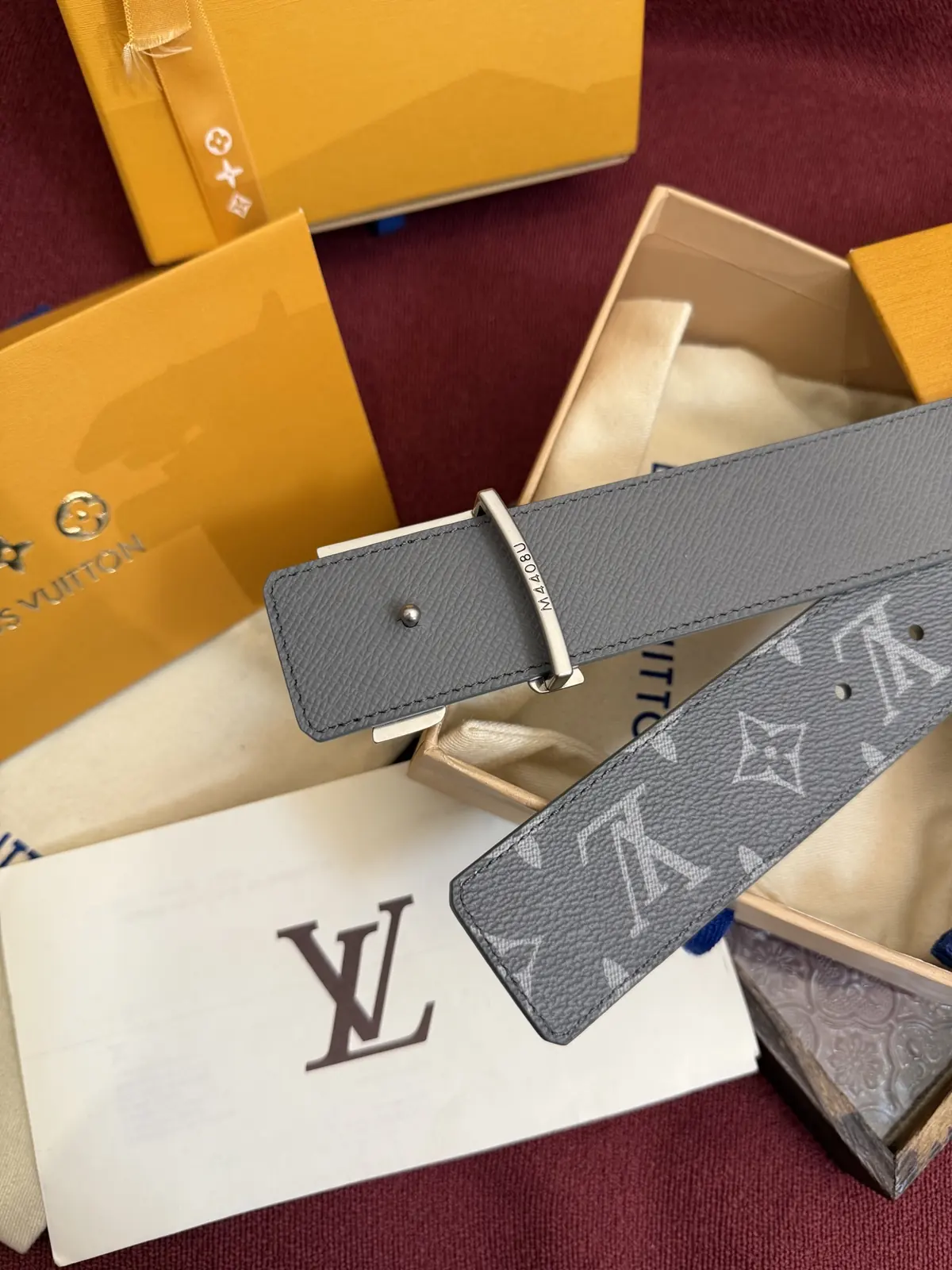 LV Style Leather Men's Belt Lookbook Reference image 4