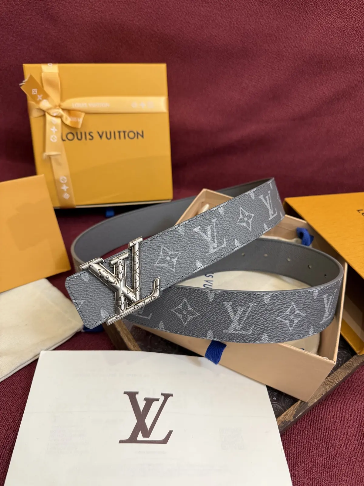 LV Style Leather Men's Belt Lookbook Reference image 5