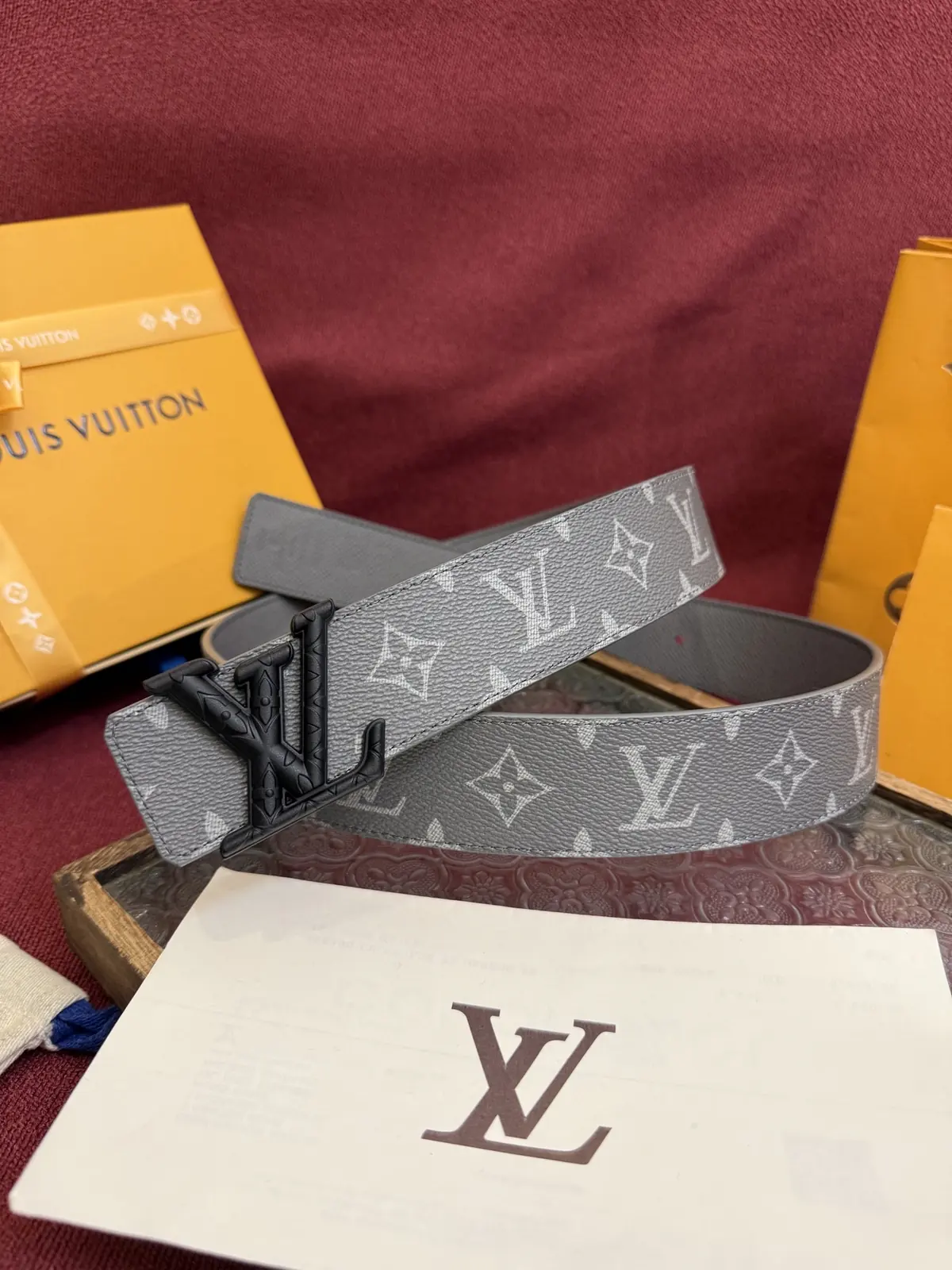 LV Style Leather Men's Belt Lookbook Reference image 2