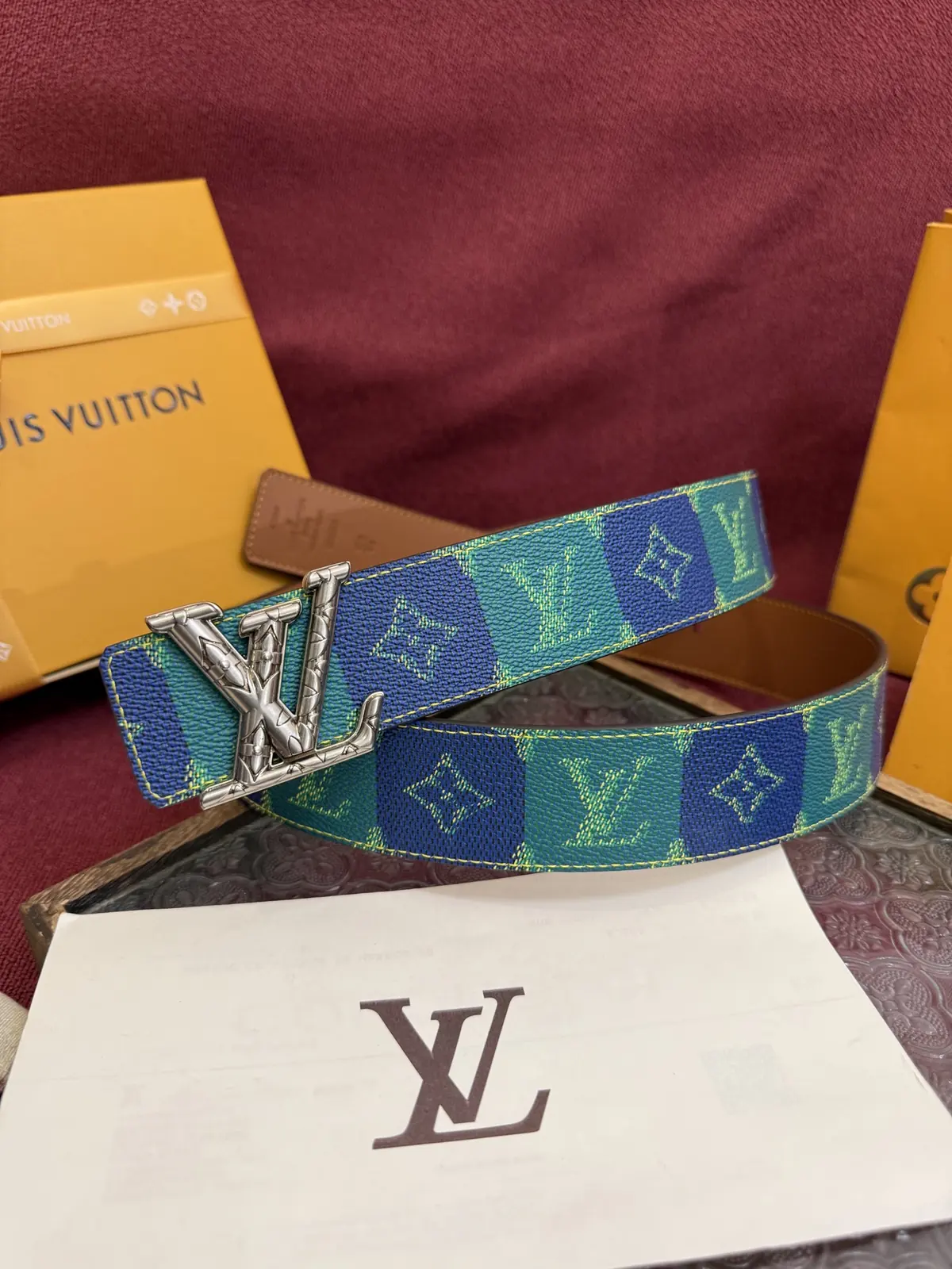 LV Style Leather Men's Belt Lookbook Reference image 2