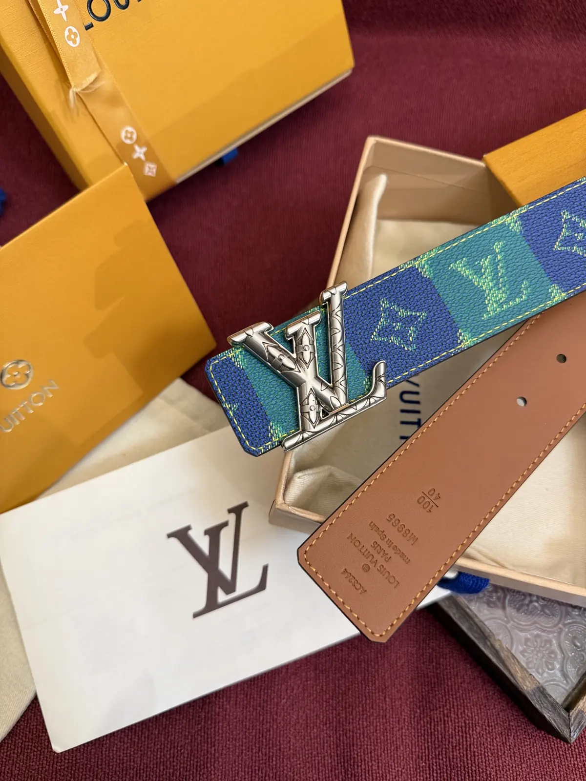 LV Style Leather Men's Belt Lookbook Reference image 3