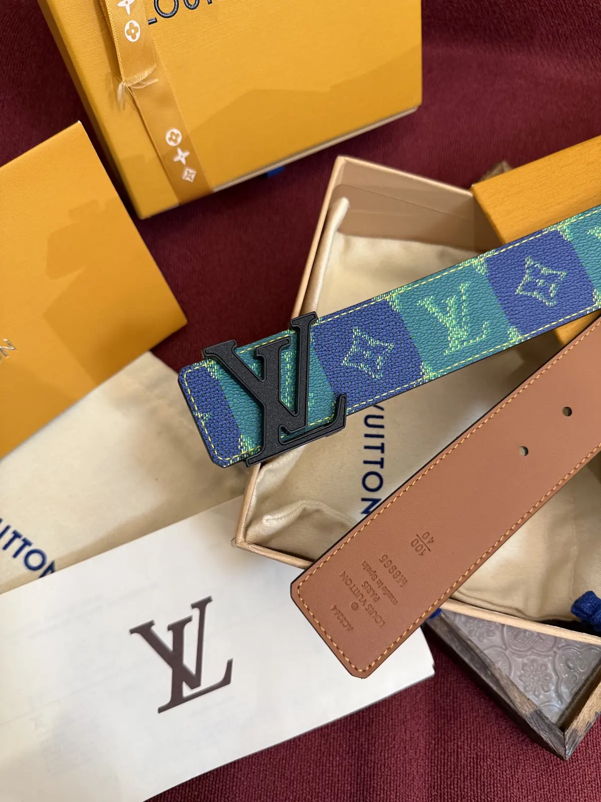 LV Style Leather Men's Belt Lookbook Reference image 3