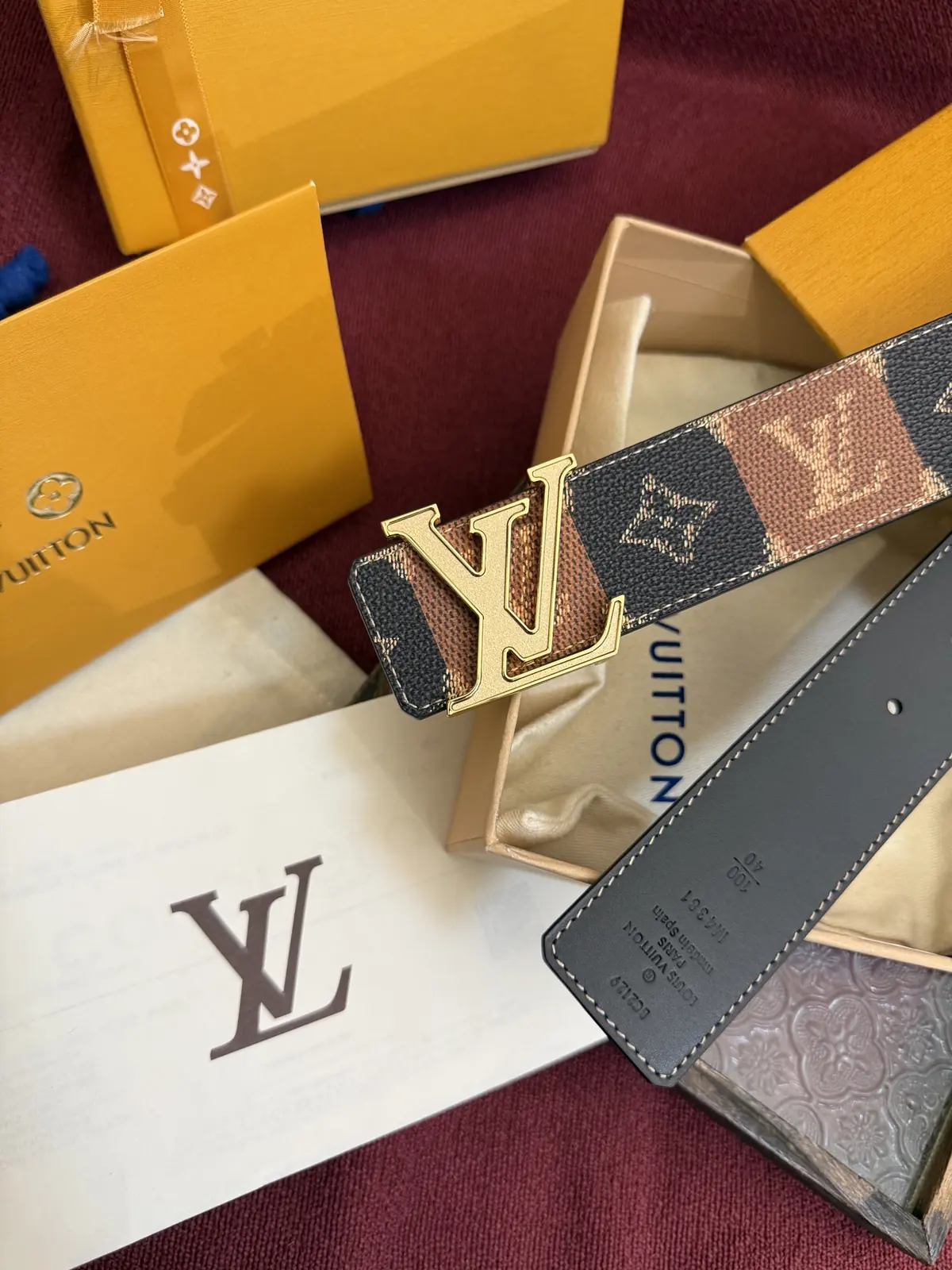 LV Style Leather Men's Belt Lookbook Reference image 3