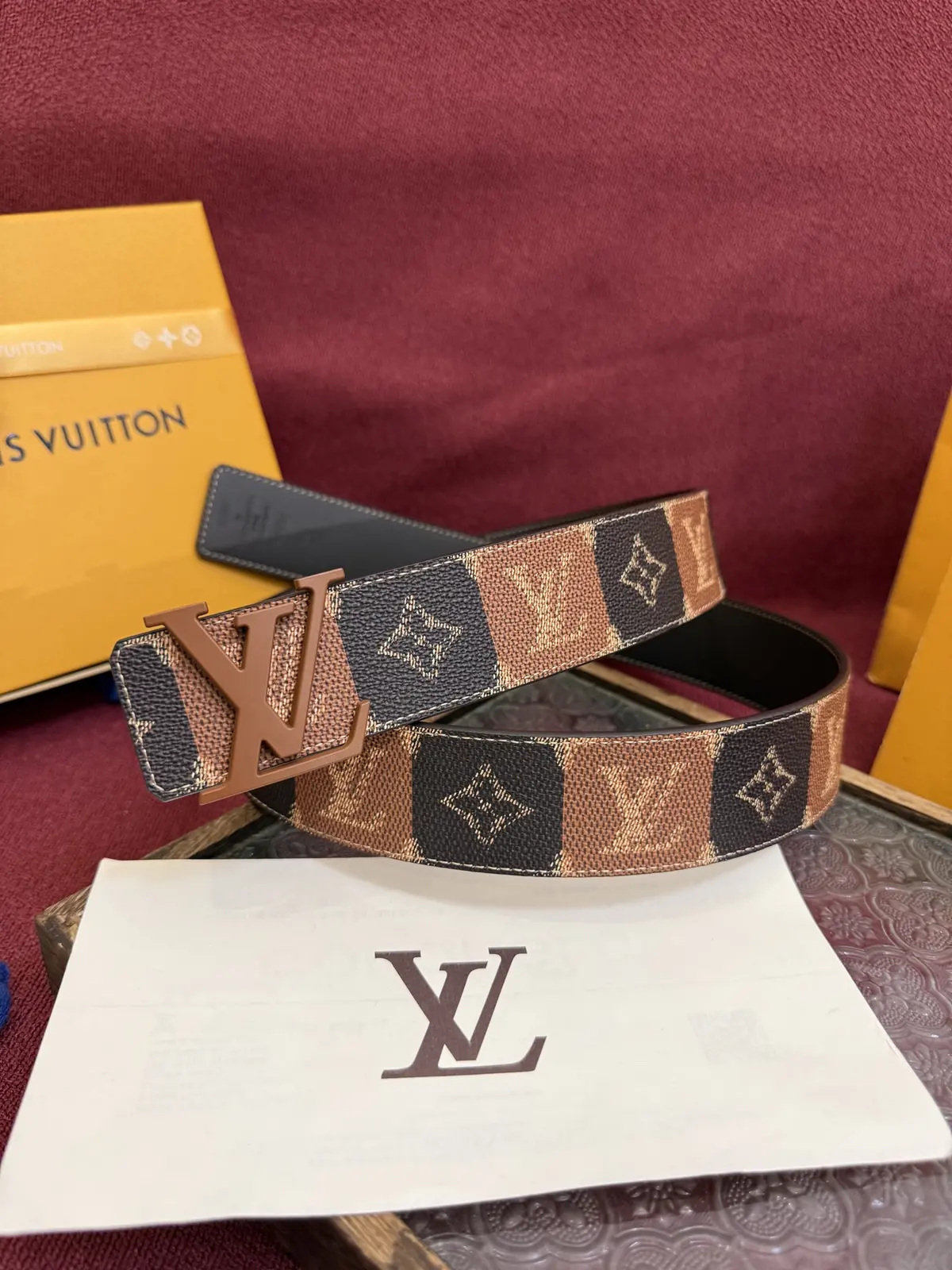 LV Style Leather Men's Belt Lookbook Reference image 2