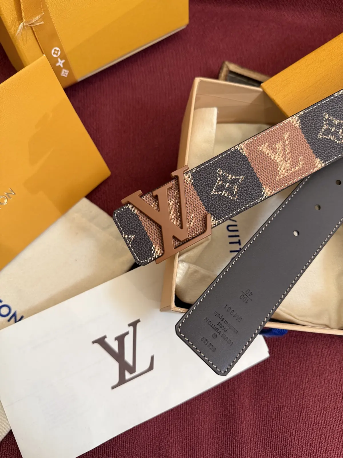 LV Style Leather Men's Belt Lookbook Reference image 3