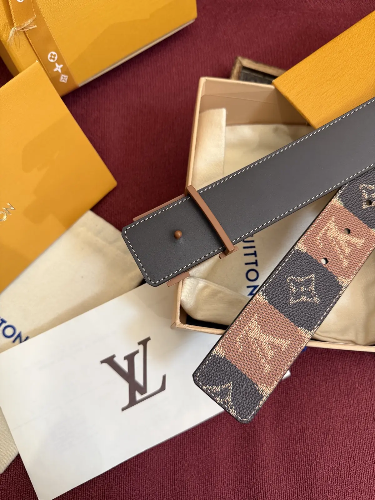 LV Style Leather Men's Belt Lookbook Reference image 5