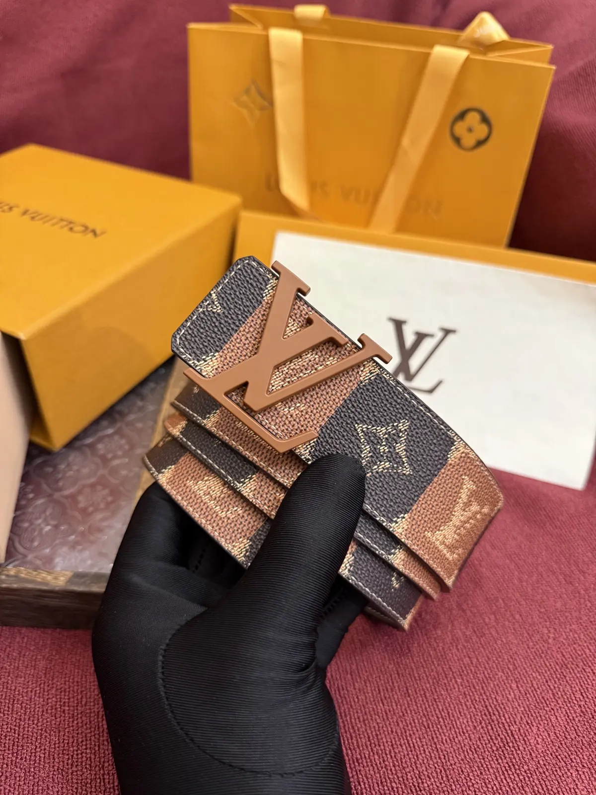 LV Style Leather Men's Belt Lookbook Reference image 6