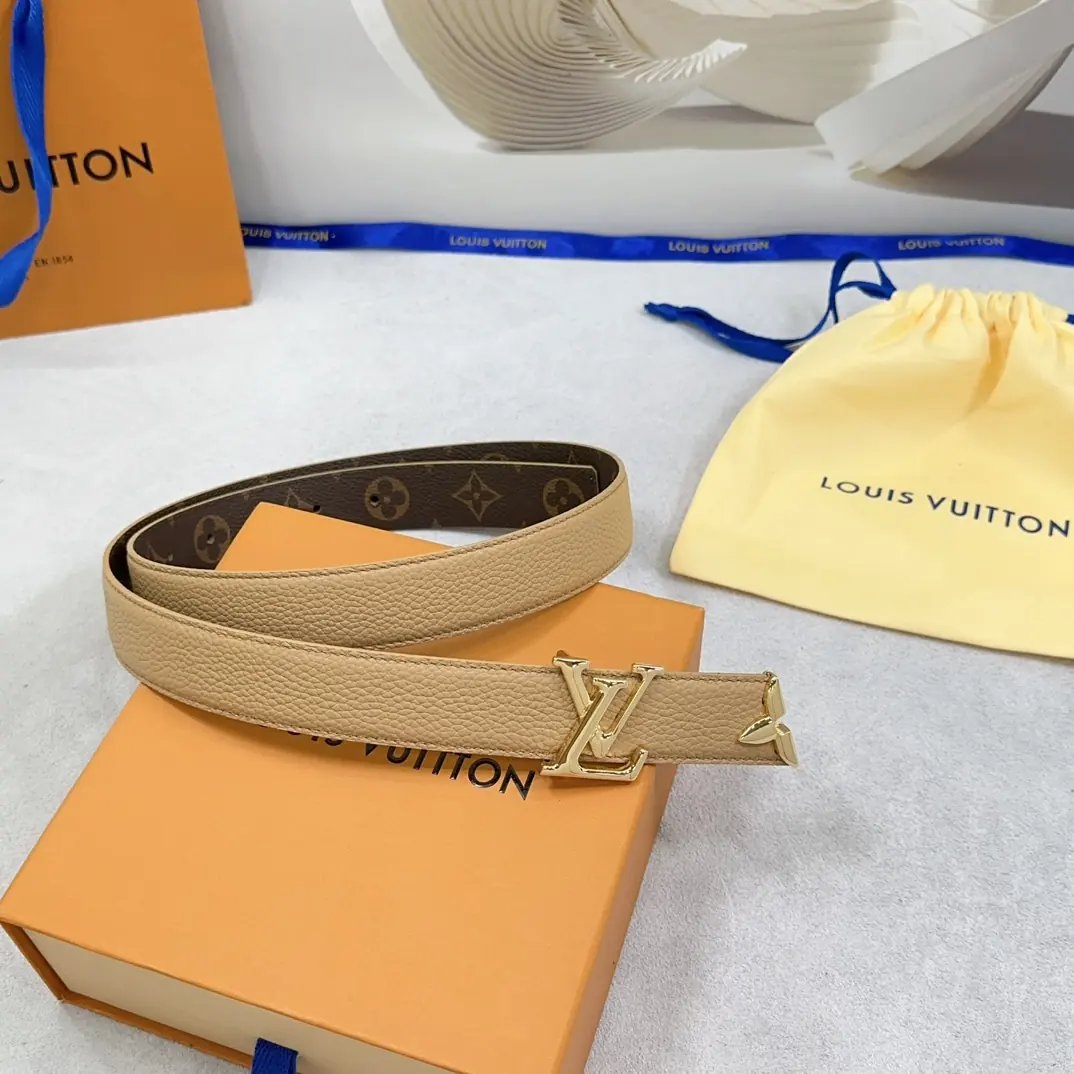 LV Style Leather Women's Belts Lookbook Reference image 3