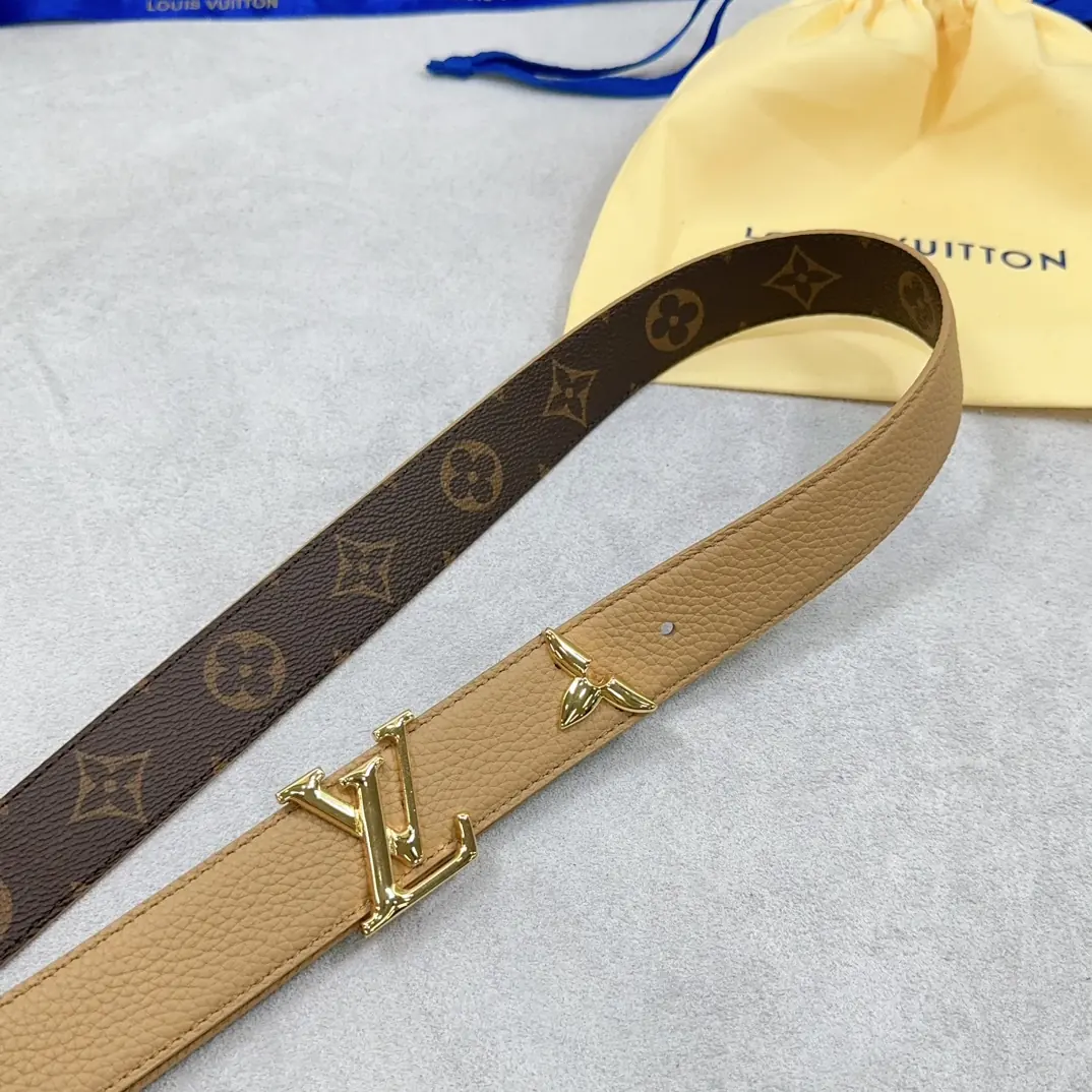 LV Style Leather Women's Belts Lookbook Reference image 4