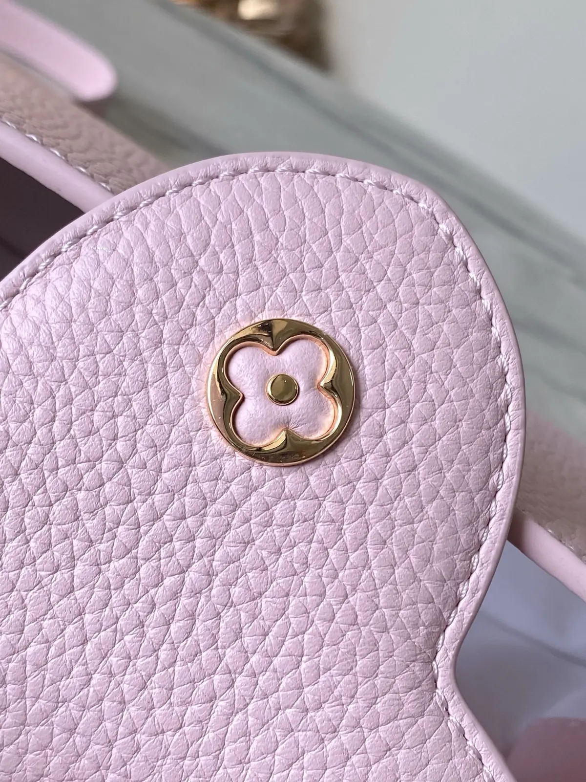 LV Style Pink Leather Top Handle Bag style reference detail image 7 from source 787666