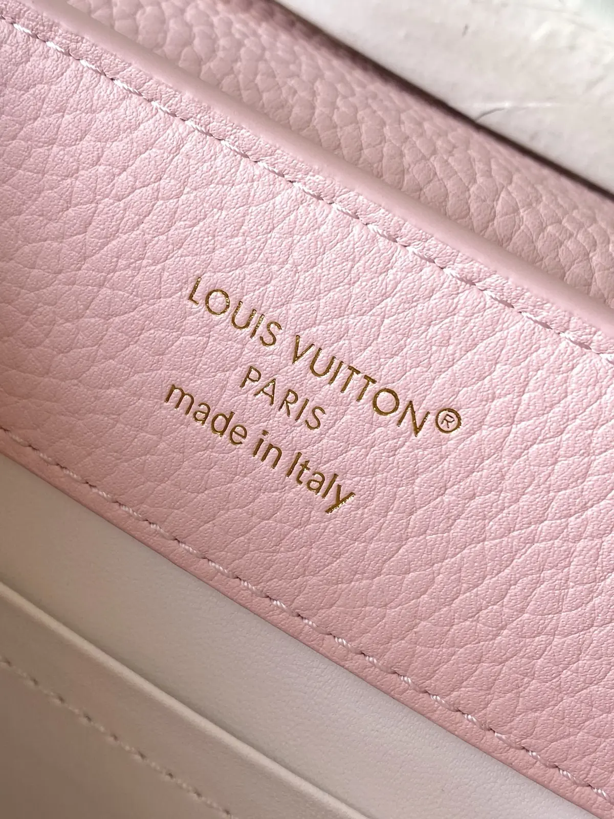 LV Style Pink Leather Top Handle Bag style reference detail image 9 from source 787666