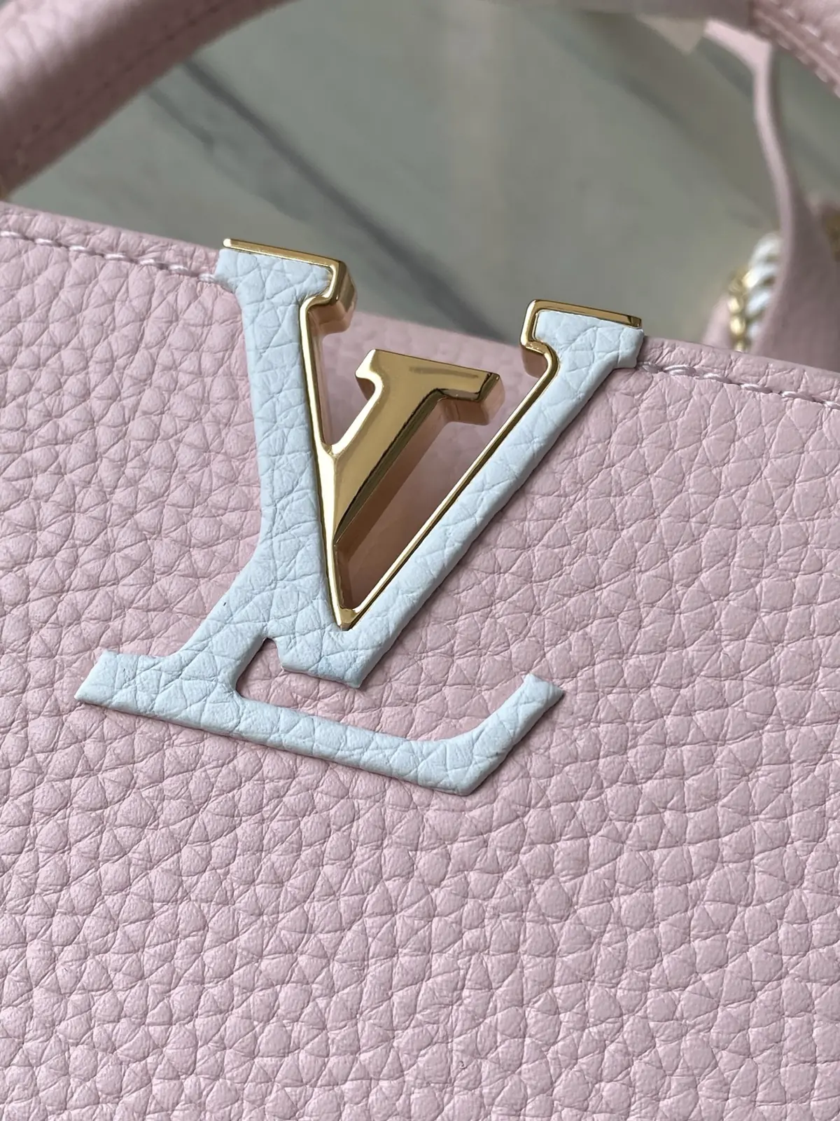 LV Style Pink Leather Top Handle Bag style reference detail image 5 from source 787667
