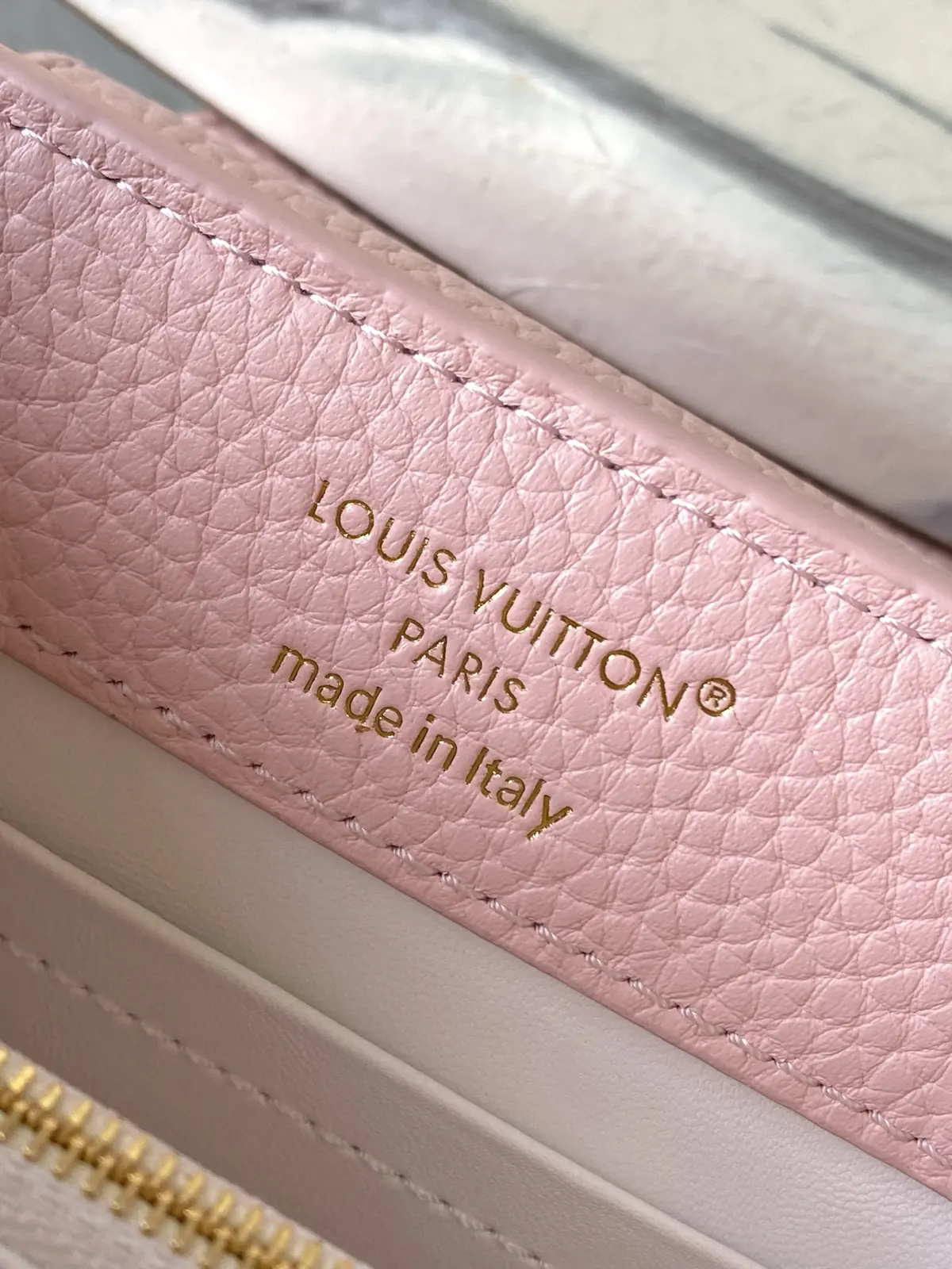 LV Style Pink Leather Top Handle Bag style reference detail image 9 from source 787667