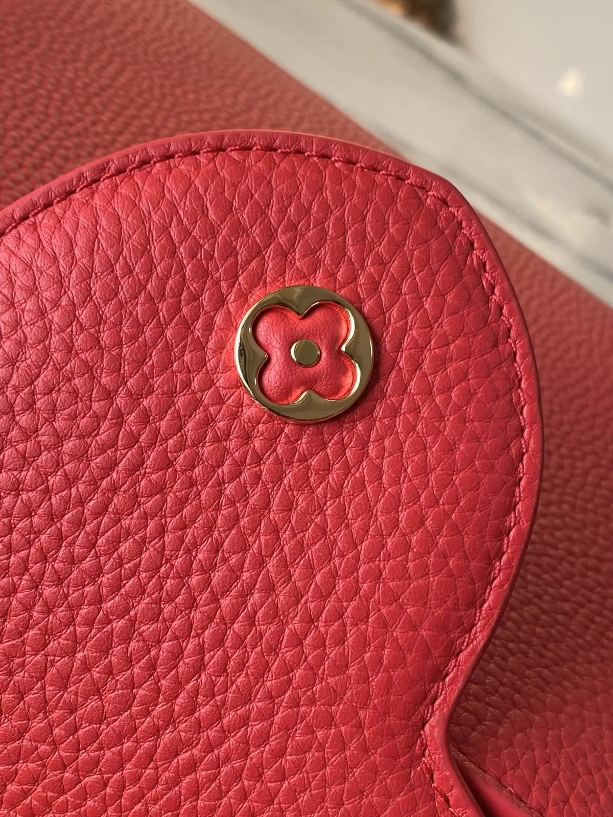 LV Style Red Leather Top Handle Bag style reference detail image 7 from source 787654