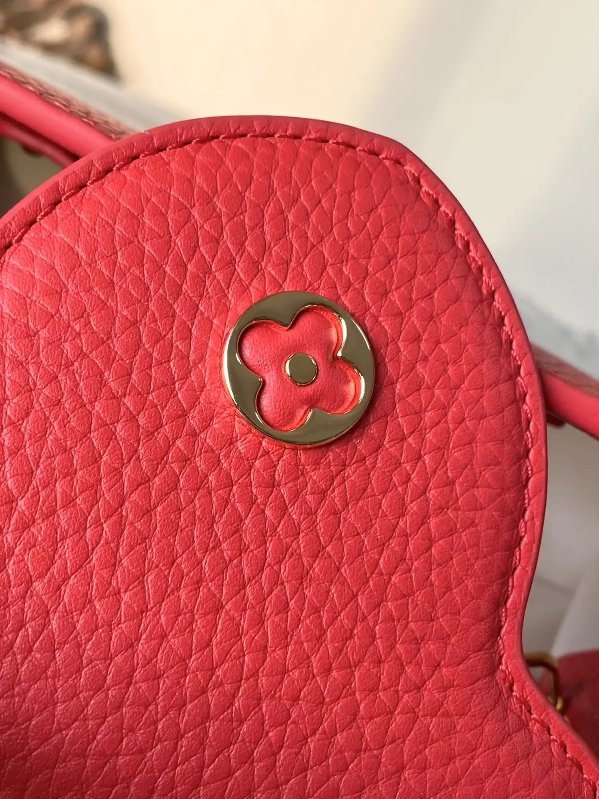 LV Style Red Leather Top Handle Bag style reference detail image 7 from source 787655