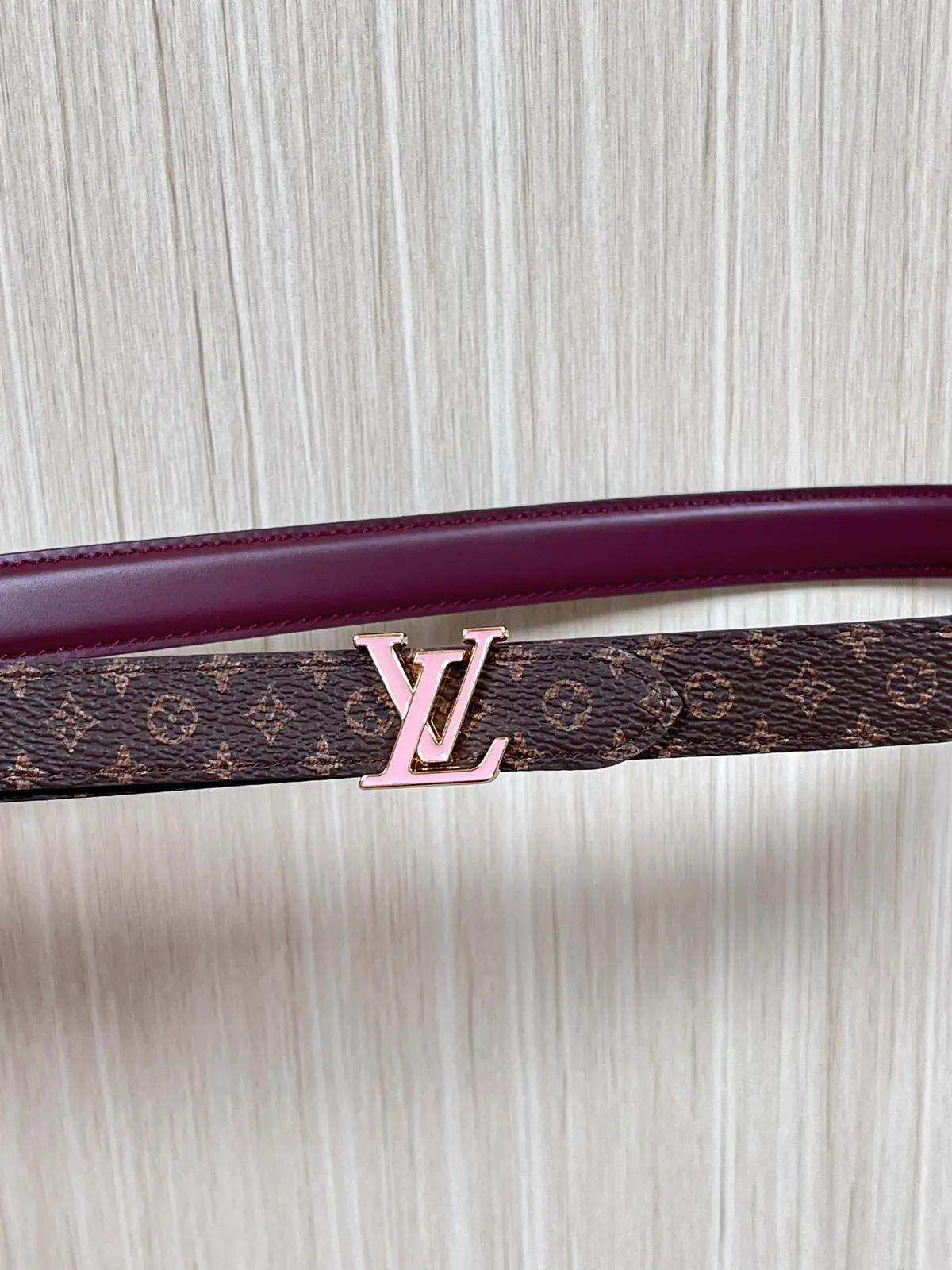 LV Style Red Leather Women's Belt Lookbook Reference image 1