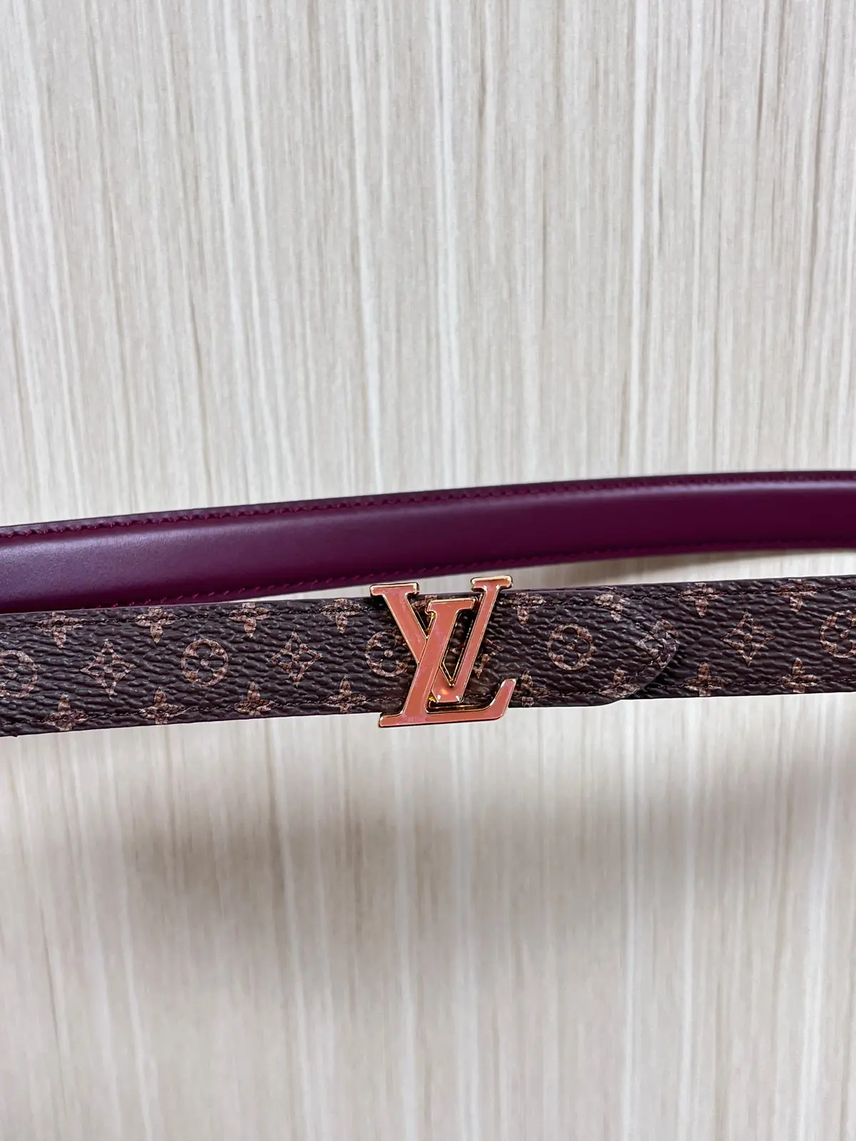 LV Style Red Leather Women's Belt Lookbook Reference image 1