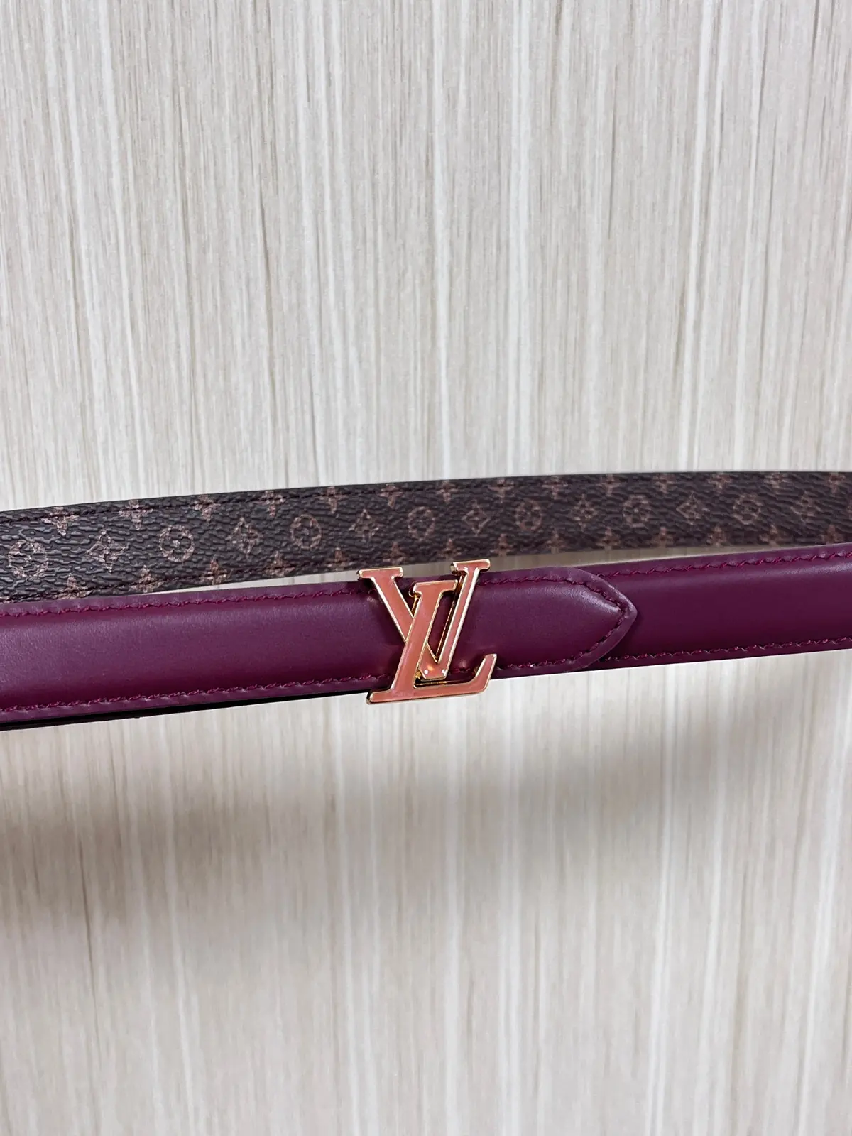 LV Style Red Leather Women's Belt Lookbook Reference image 2