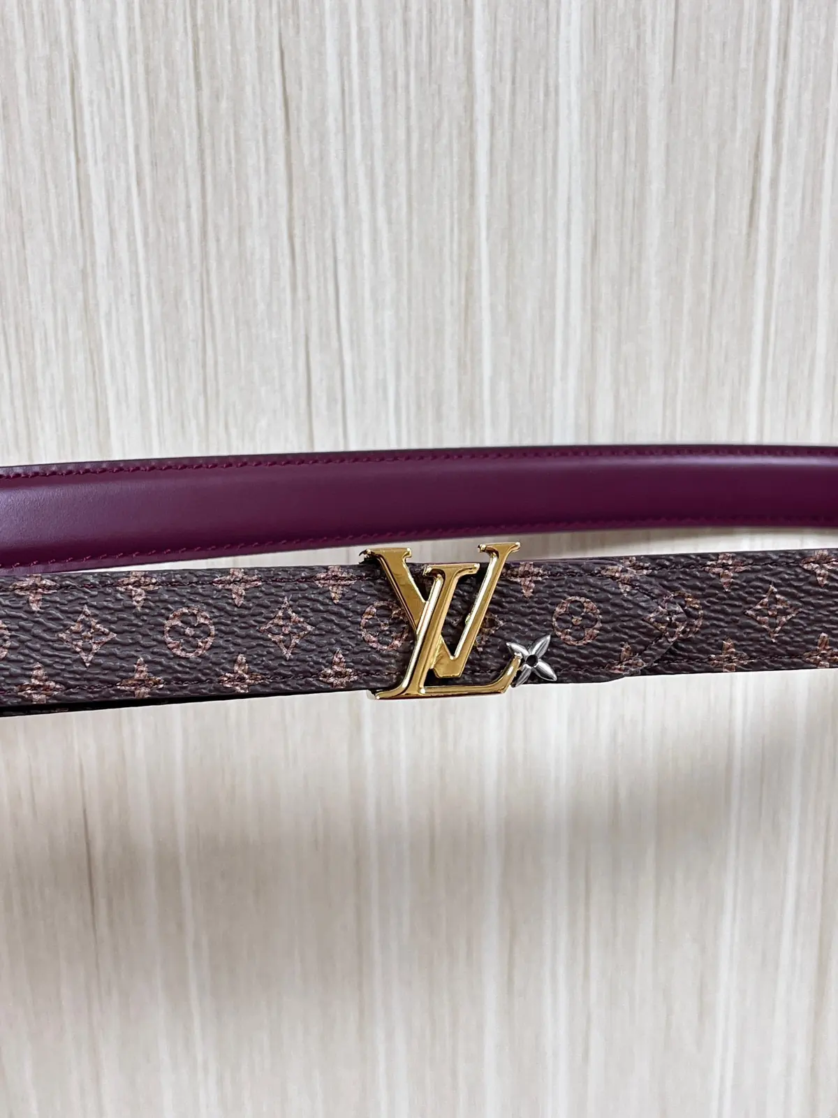 LV Style Red Leather Women's Belt Lookbook Reference image 1